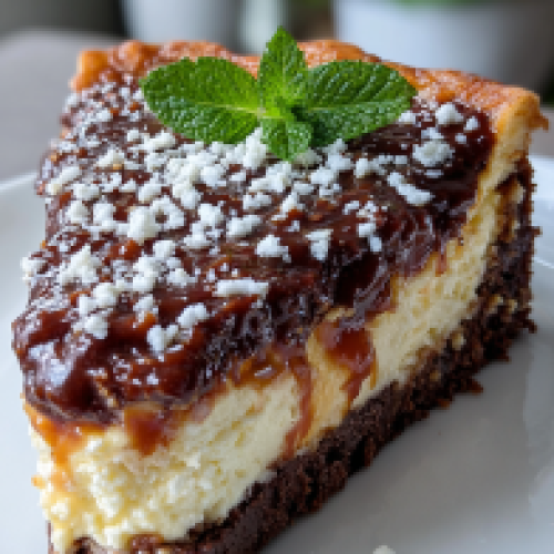 Caramel Brownie Cheesecake