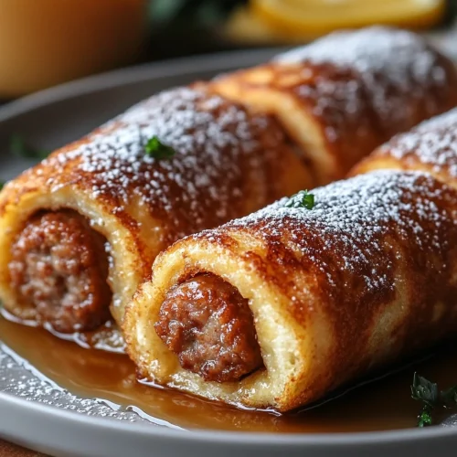 Sausage French Toast Roll-Ups