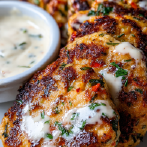 Ultimate Mediterranean Lemon Chickpea Patties with Yogurt Sauce – 5-Minute Prep, Ultimate Flavor