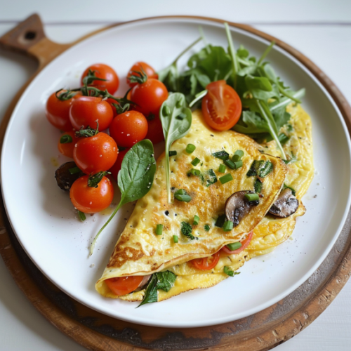 Loaded Veggie Cheese Omelette