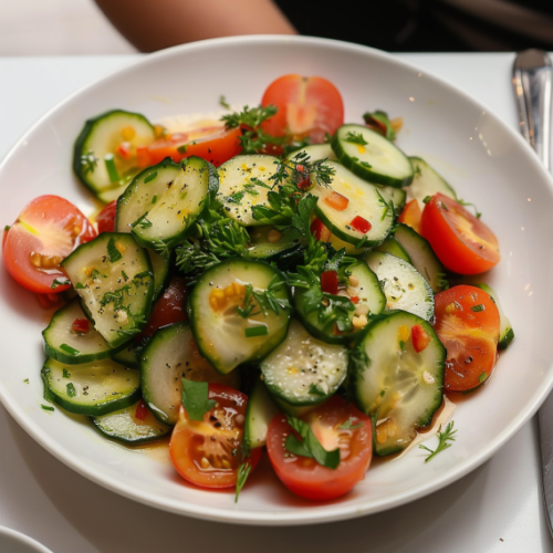 Marinated Cucumbers, Onions, and Tomatoes