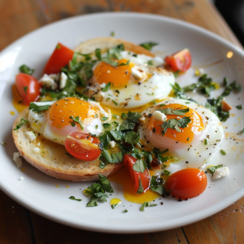 Mediterranean Baked Feta Eggs