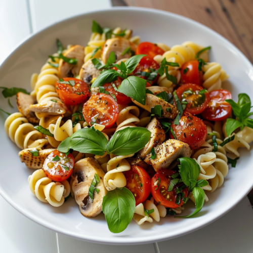 Mediterranean Chicken Pasta Salad