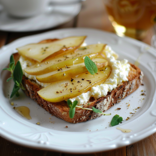 Pear & Cottage Cheese Toast