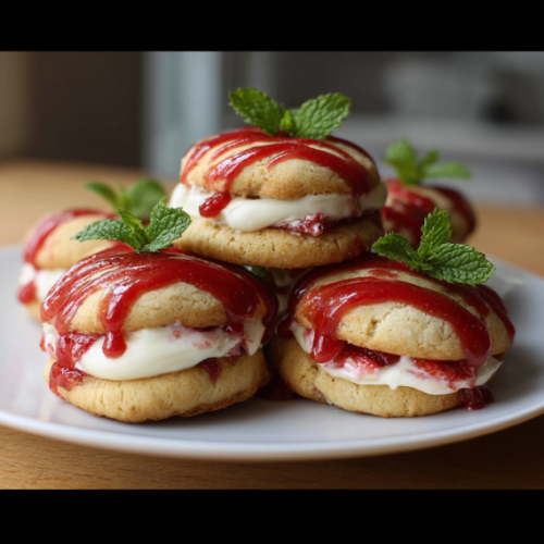 STRAWBERRY CHEESECAKE STUFFED COOKIES
