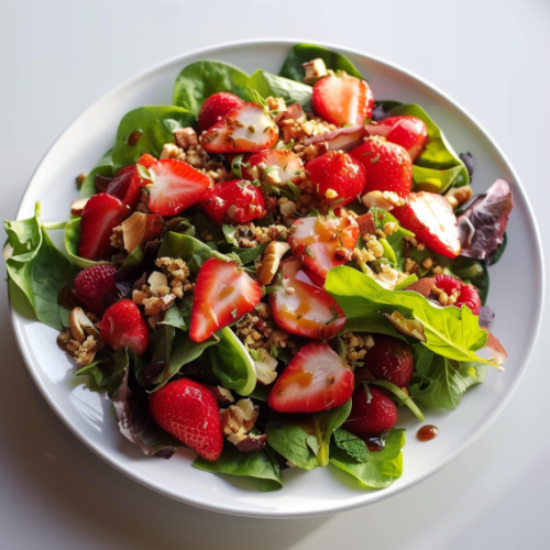 Strawberry Crunch Salad with Champagne Vinaigrette