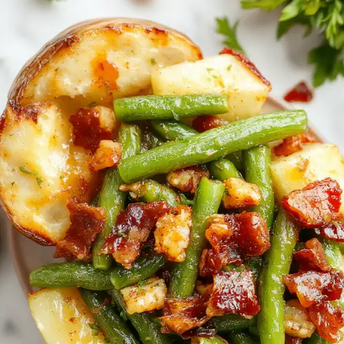 🥓 Country Ranch Green Beans and Potatoes with Bacon – Hearty Comfort Food! 🥔